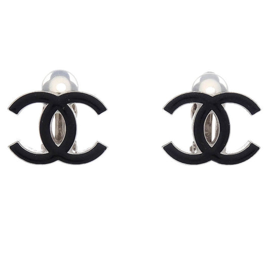 Chanel Silver CC Earrings Clip-On 04A