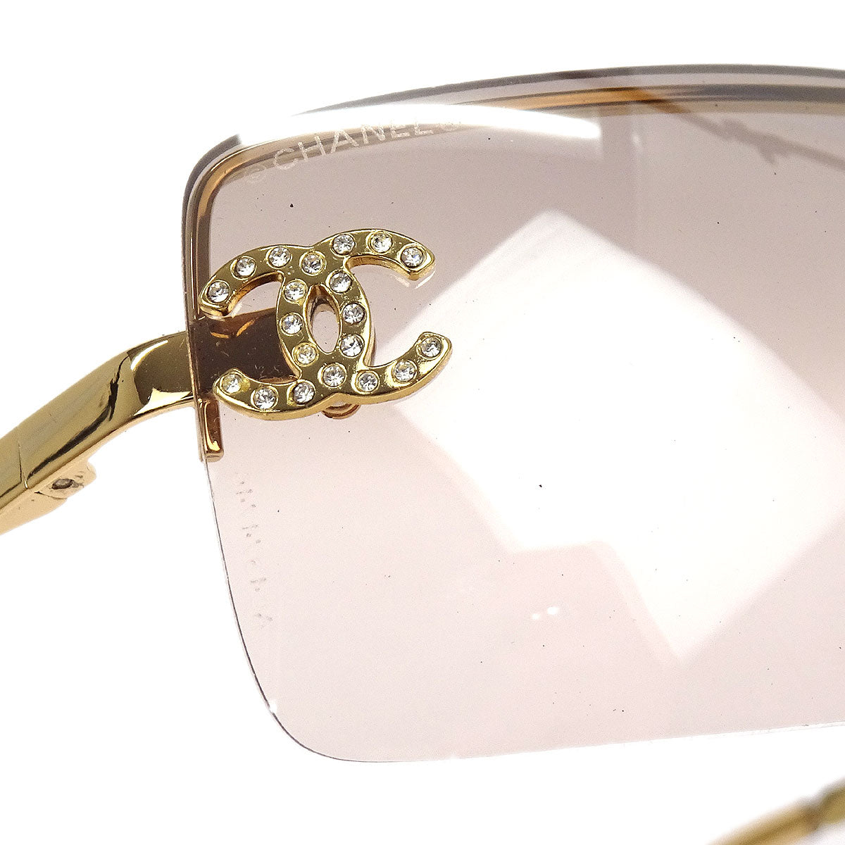 Chanel Sunglasses Eyewear Brown Small Good