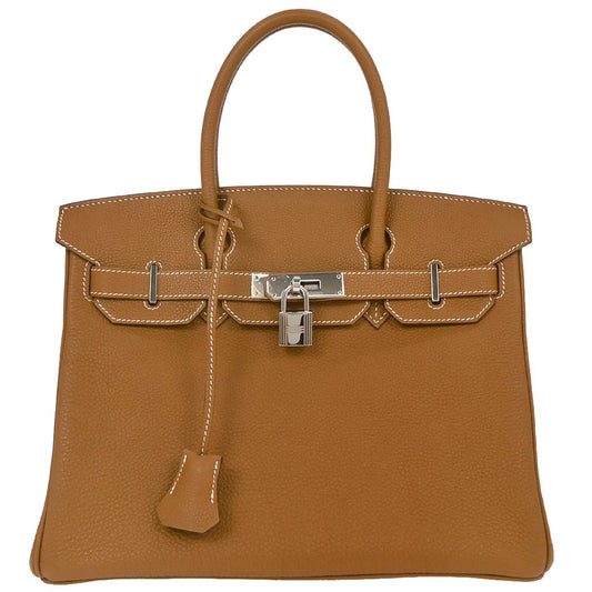 Hermes Gold Togo Birkin 30 Handbag
