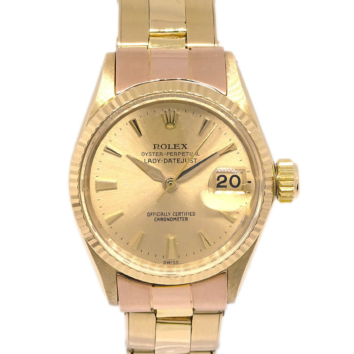 Rolex Oyster Perpetual Lady-Datejust 26mm Ref.6517 Self-winding Watch 18KYG 18KPG