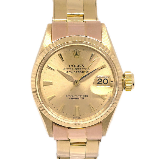 Rolex Oyster Perpetual Lady-Datejust 26mm Ref.6517 Self-winding Watch 18KYG 18KPG