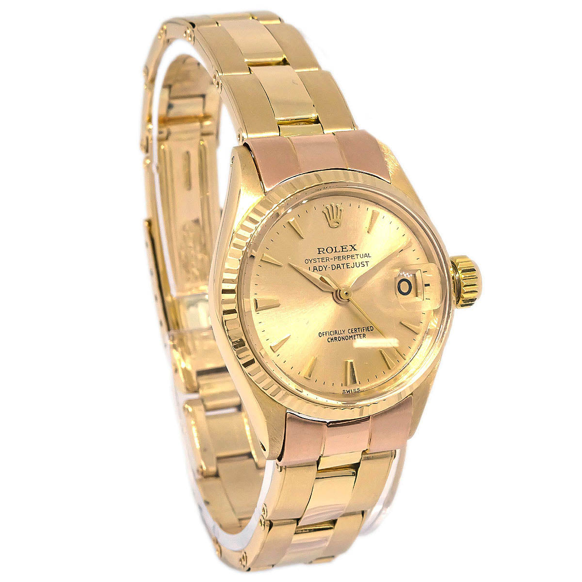 Rolex Oyster Perpetual Lady-Datejust 26mm Ref.6517 Self-winding Watch 18KYG 18KPG