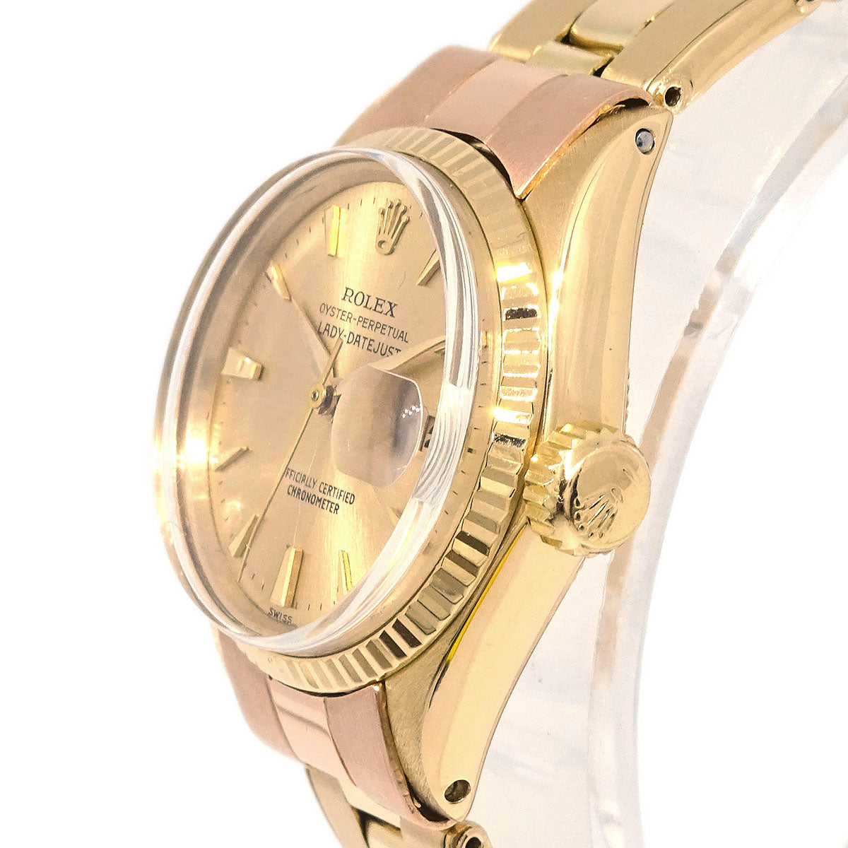 Rolex Oyster Perpetual Lady-Datejust 26mm Ref.6517 Self-winding Watch 18KYG 18KPG