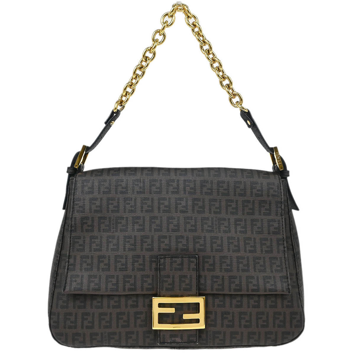Fendi Brown Zucchino Mamma Baguette Handbag