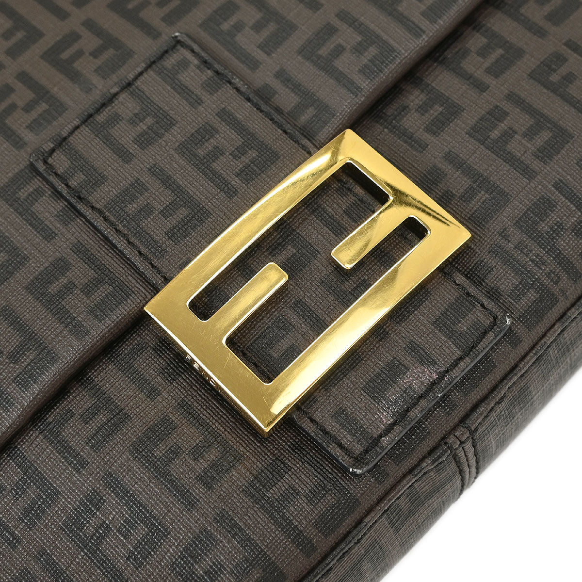 Fendi Brown Zucchino Mamma Baguette Handbag