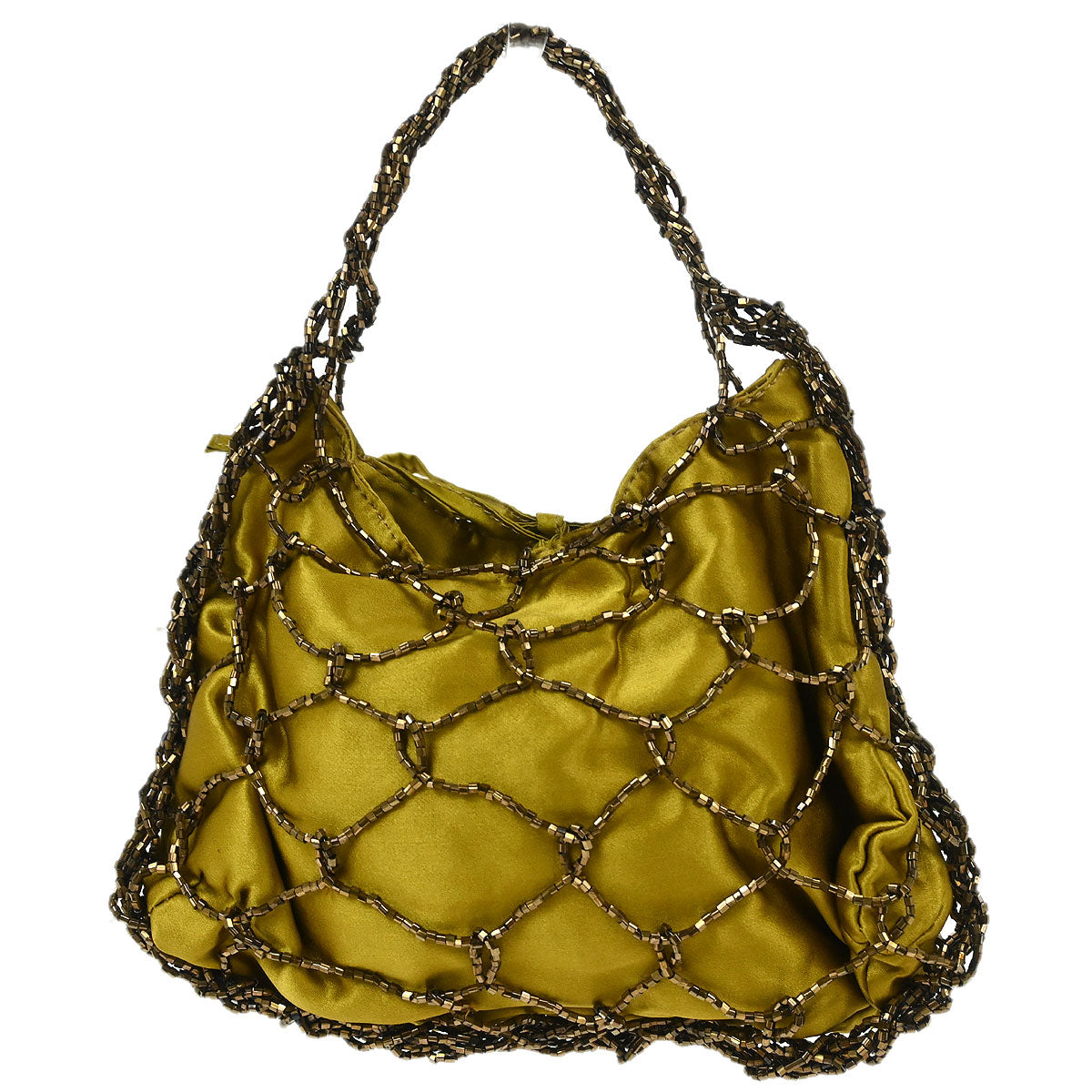 Bottega Veneta Yellow Satin Handbag