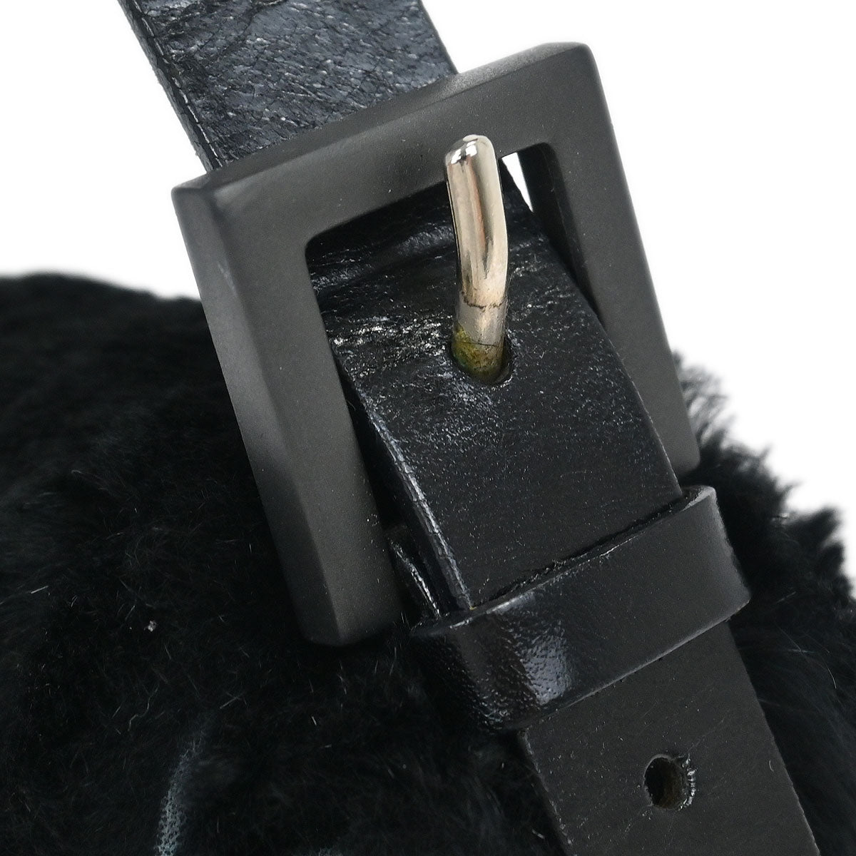 Fendi * Black Lapin Fur Baguette Handbag