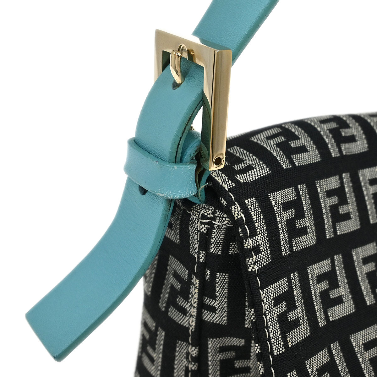Fendi Black Zucchino Baguette Handbag