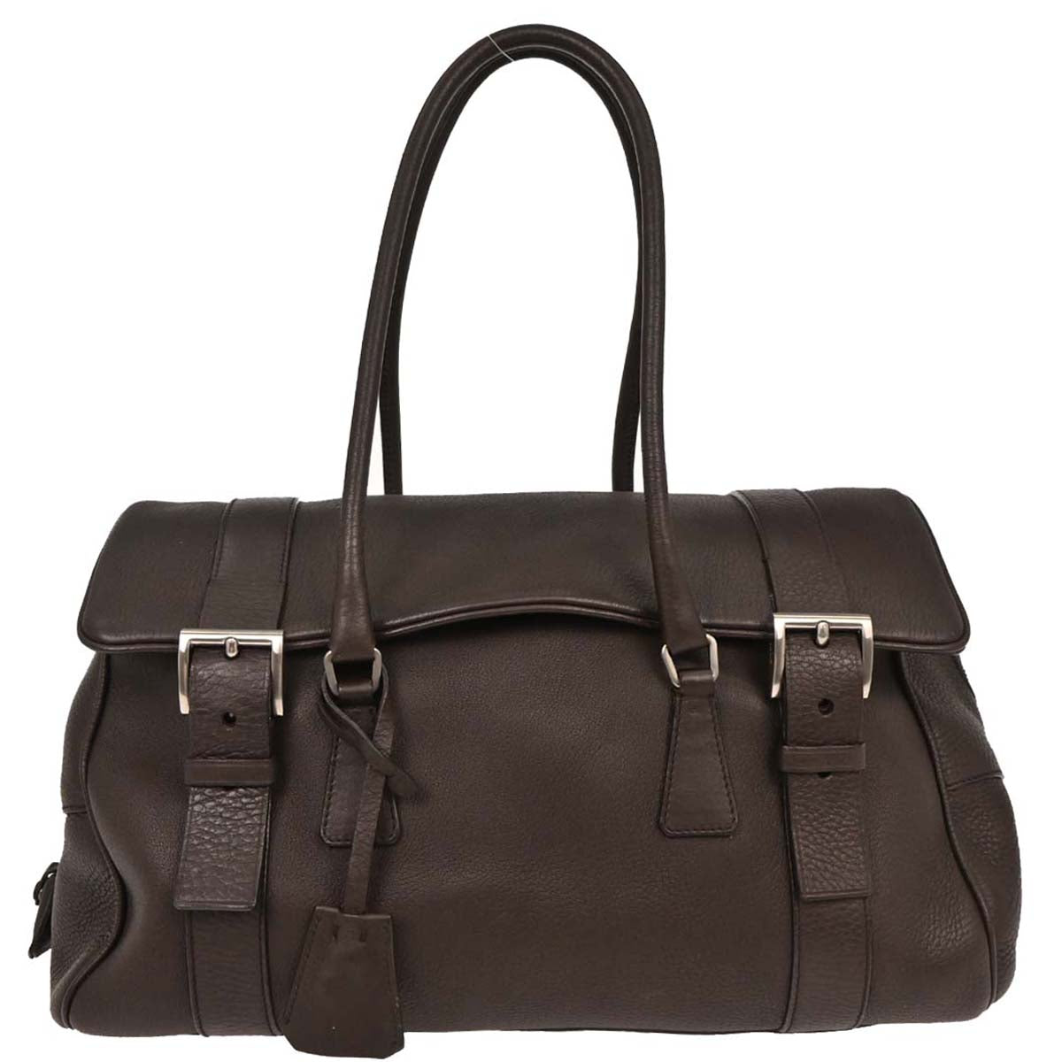 Prada Dark Brown Leather Handbag