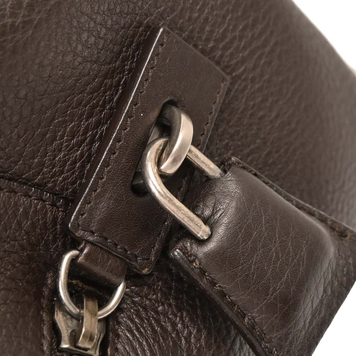 Prada Dark Brown Leather Handbag