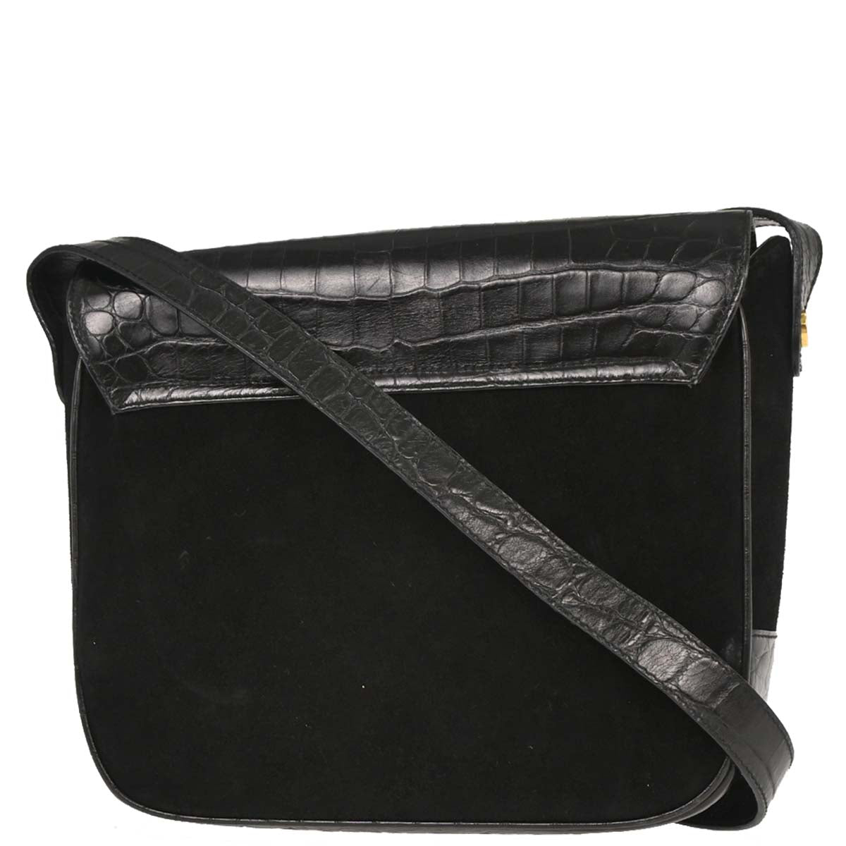 Salvatore Ferragamo Black Gancini Shoulder Bag