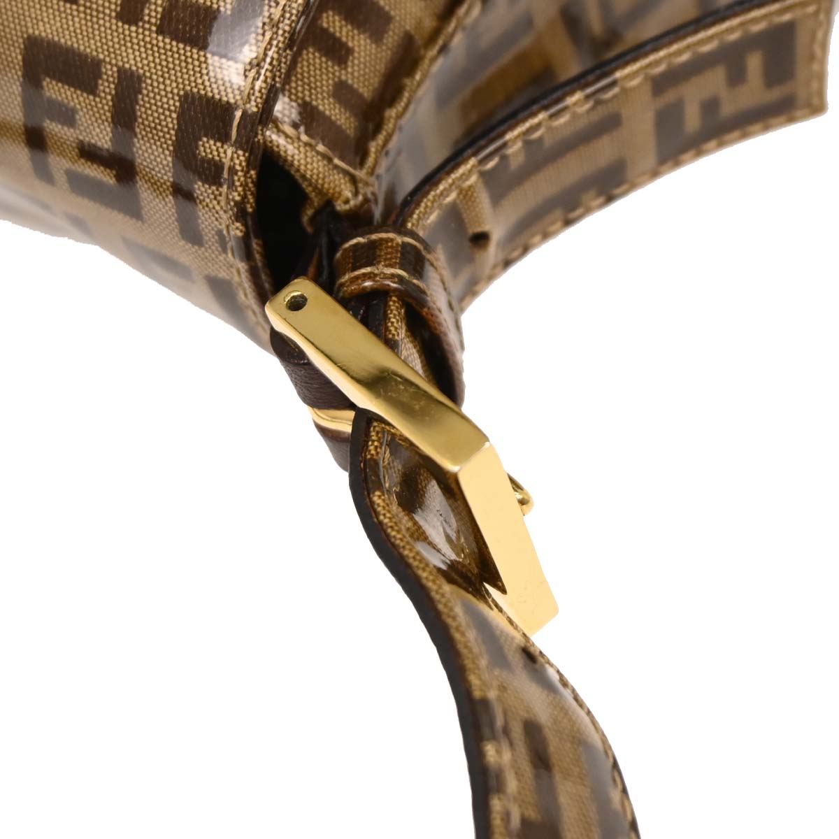 Fendi Brown PVC Zucchino Mamma Baguette Handbag