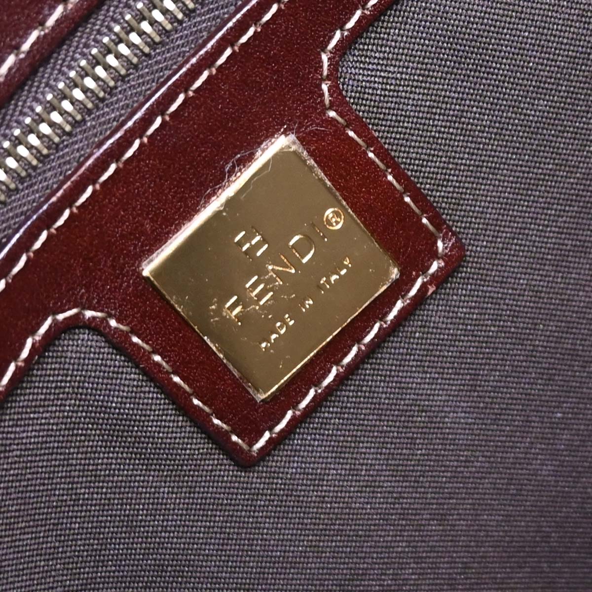 Fendi Brown PVC Zucchino Mamma Baguette Handbag