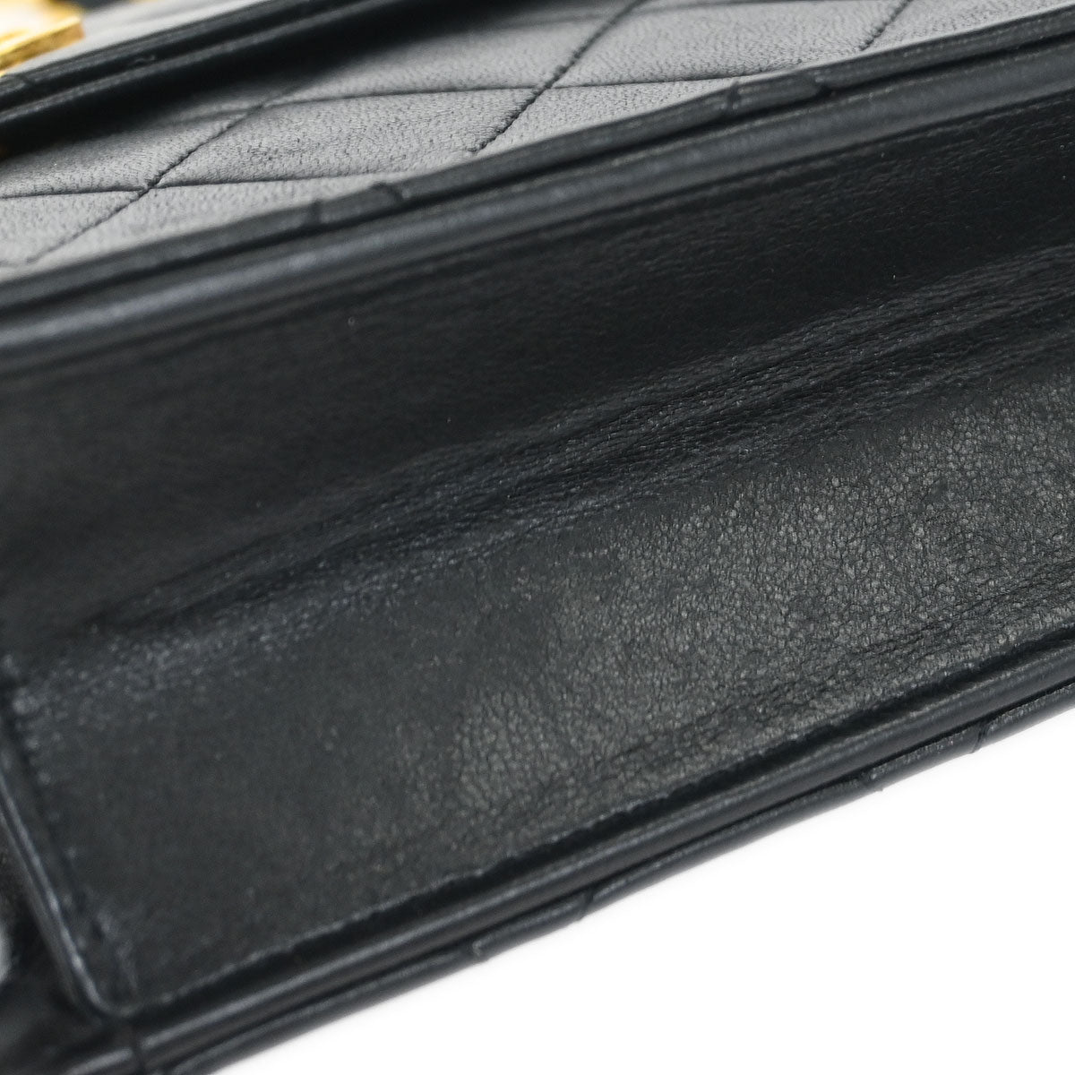 Chanel 1989-1991 Black Lambskin 2way Shoulder Handbag