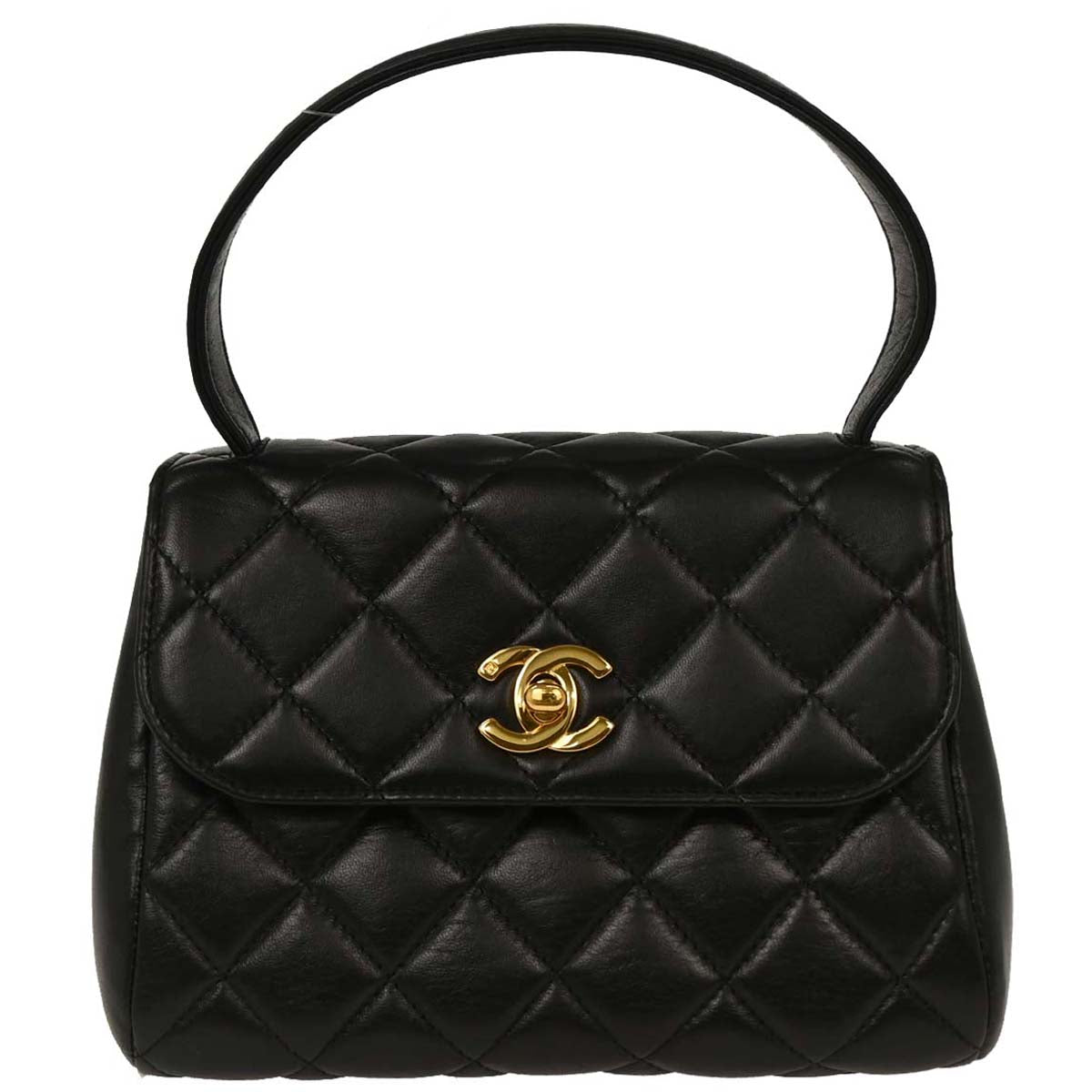 Chanel 1996-1997 Black Lambskin Handbag