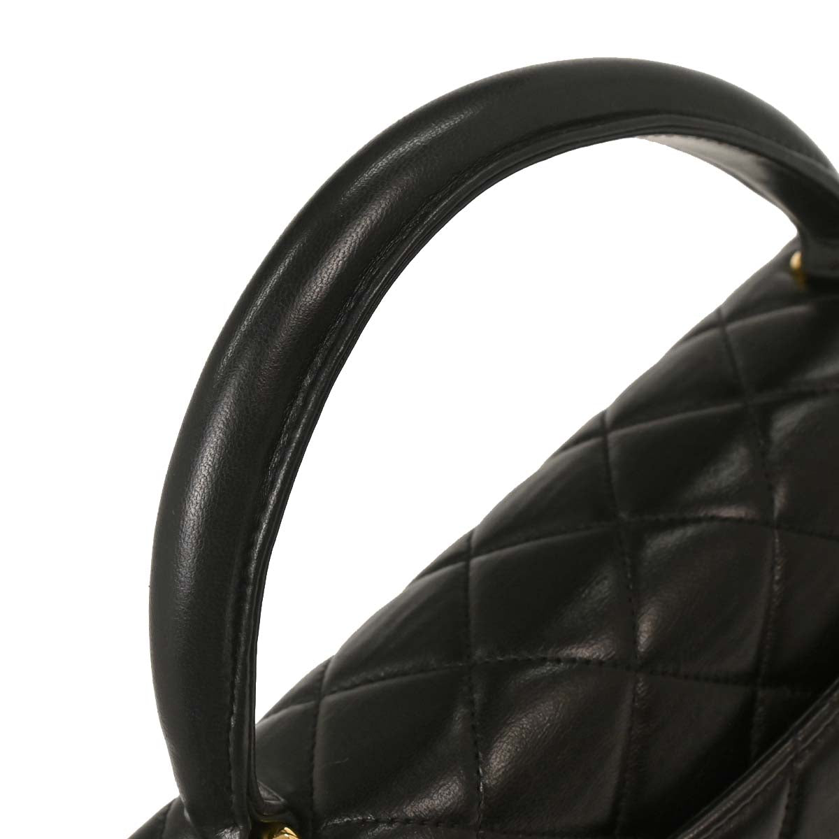 Chanel 1996-1997 Black Lambskin Kelly Handbag