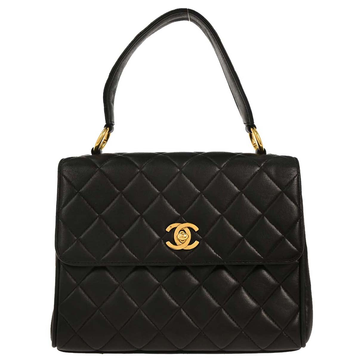 Chanel 1996-1997 Black Lambskin Handbag