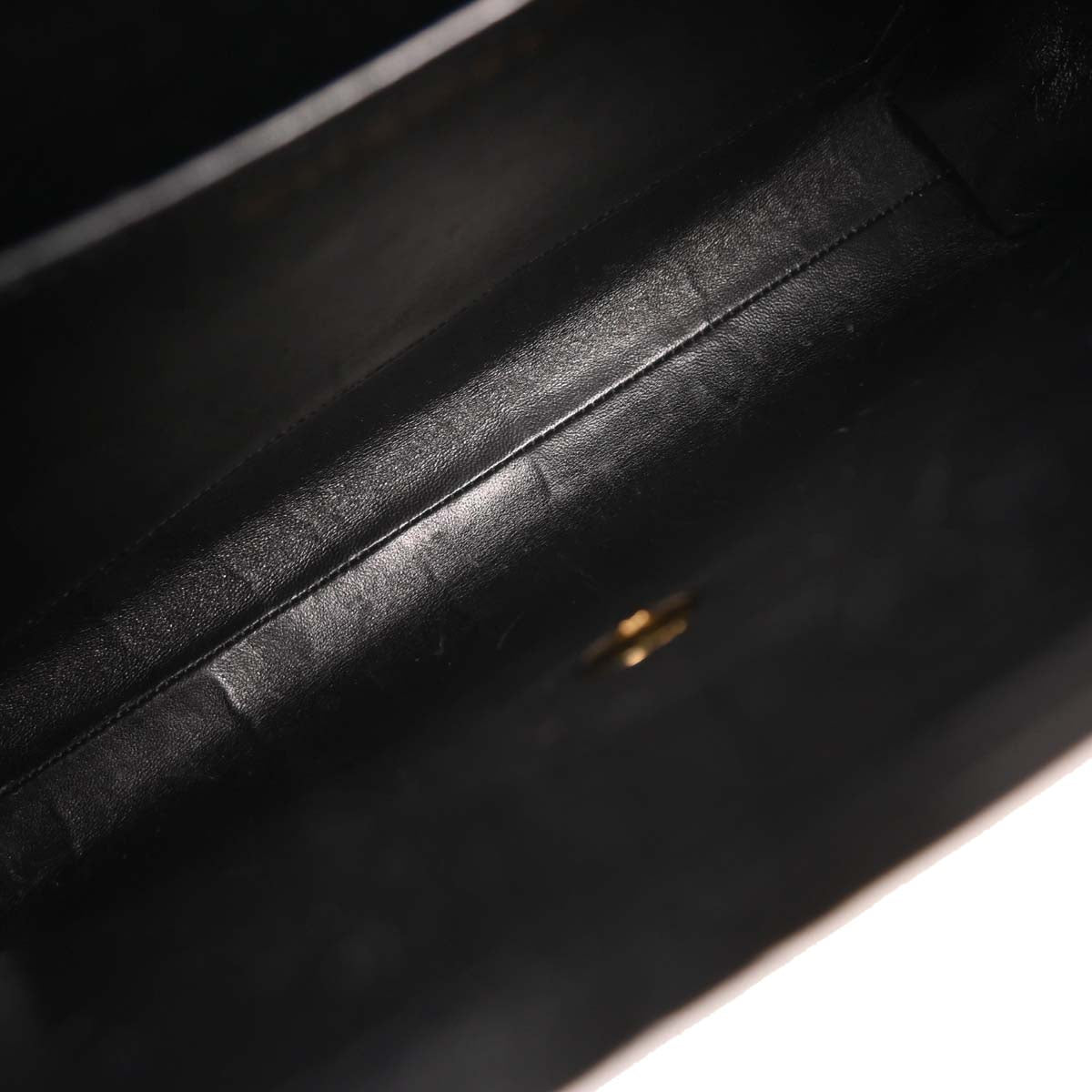 Chanel 1996-1997 Black Lambskin Business Briefcase Handbag