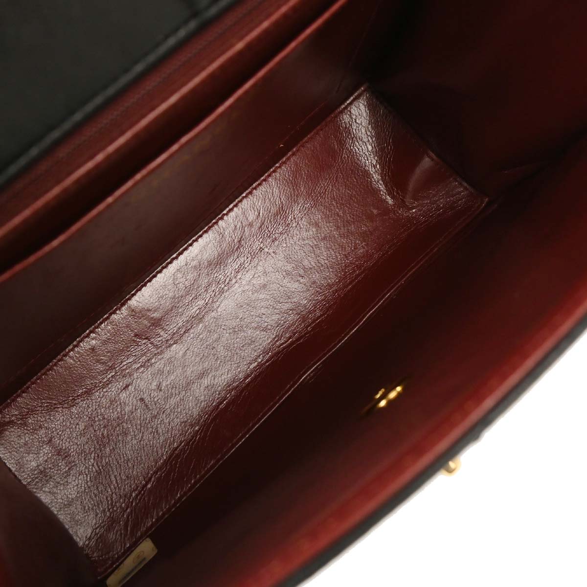 Chanel 1991-1994 Black Lambskin Kelly 2way Shoulder Handbag