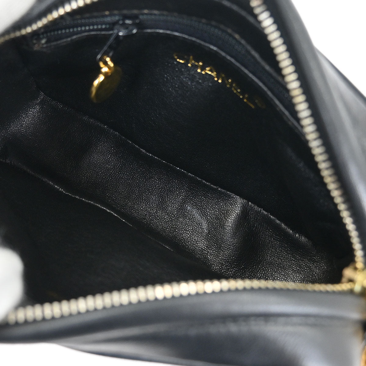 Chanel 1991-1994 Black Lambskin Camera Bag Mini
