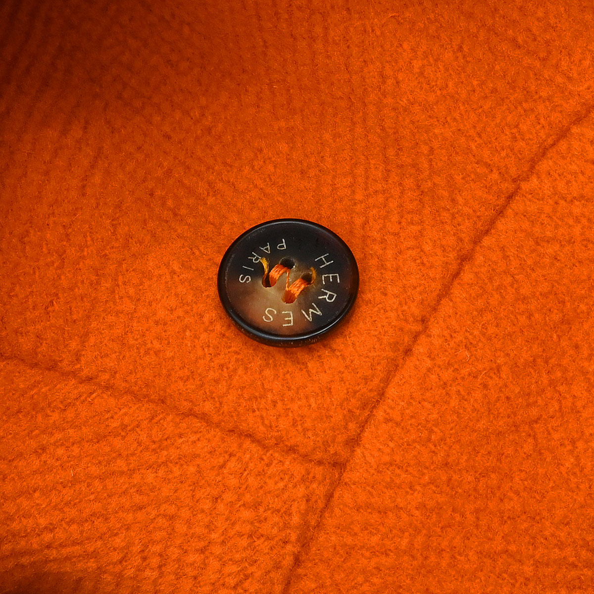 Hermes Duffel Coat Orange #52