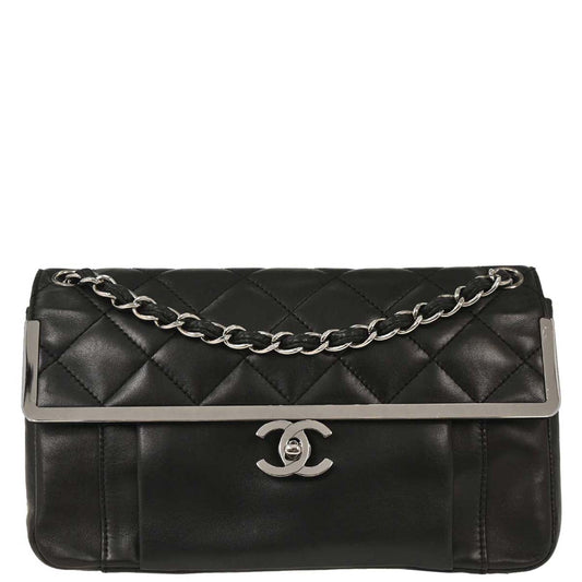 Chanel 2006-2008 Black Lambskin Shoulder Bag