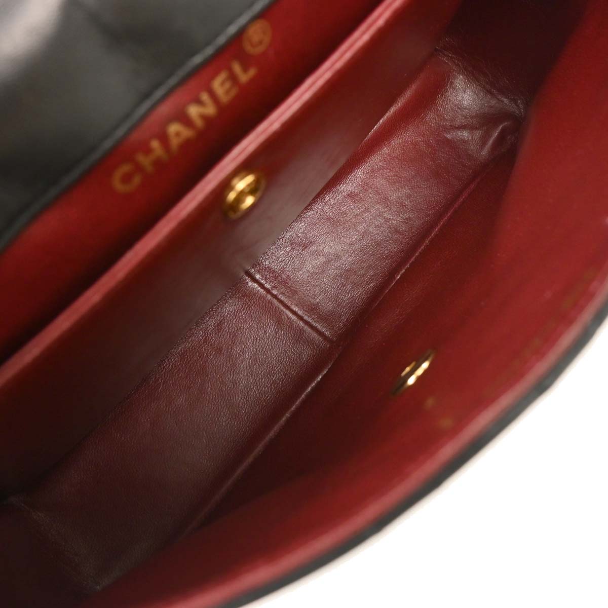 Chanel 1989-1991 Black Lambskin Shoulder Bag