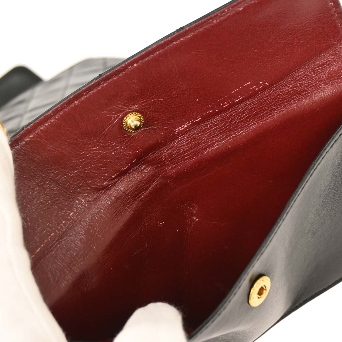 Chanel 1989-1991 Black Lambskin Shoulder Bag