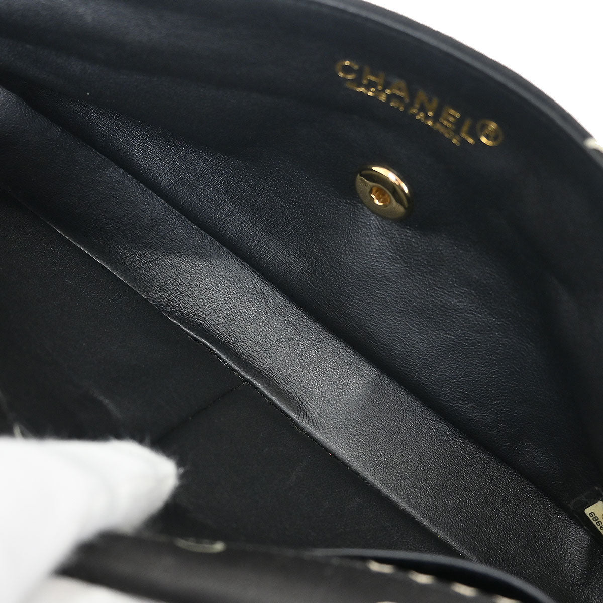 Chanel 2000-2002 Black Canvas COCO East West Choco Bar Shoulder Bag