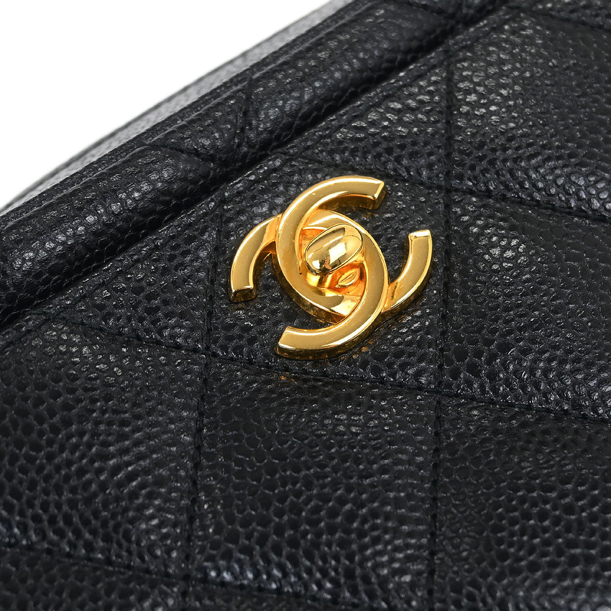 Chanel 1996-1997 Black Caviar Camera Bag