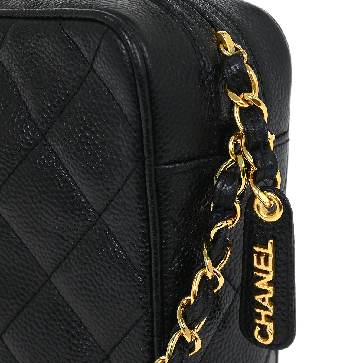 Chanel 1996-1997 Black Caviar Camera Bag