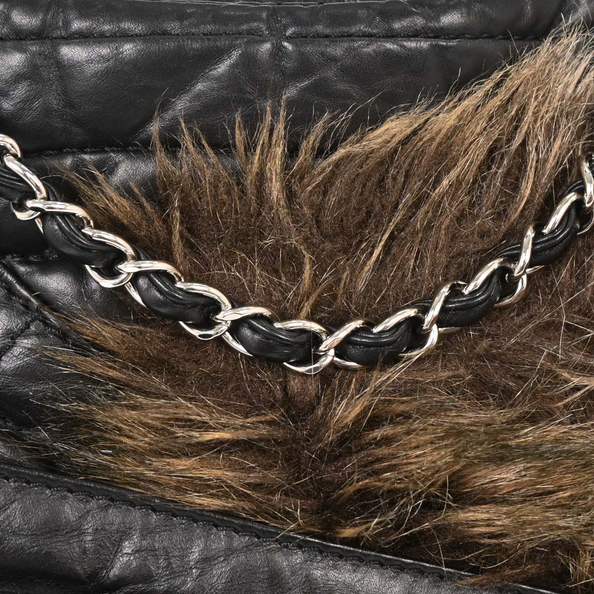 Chanel 2009-2010 Black Calfskin Mademoiselle Lock Shoulder Bag