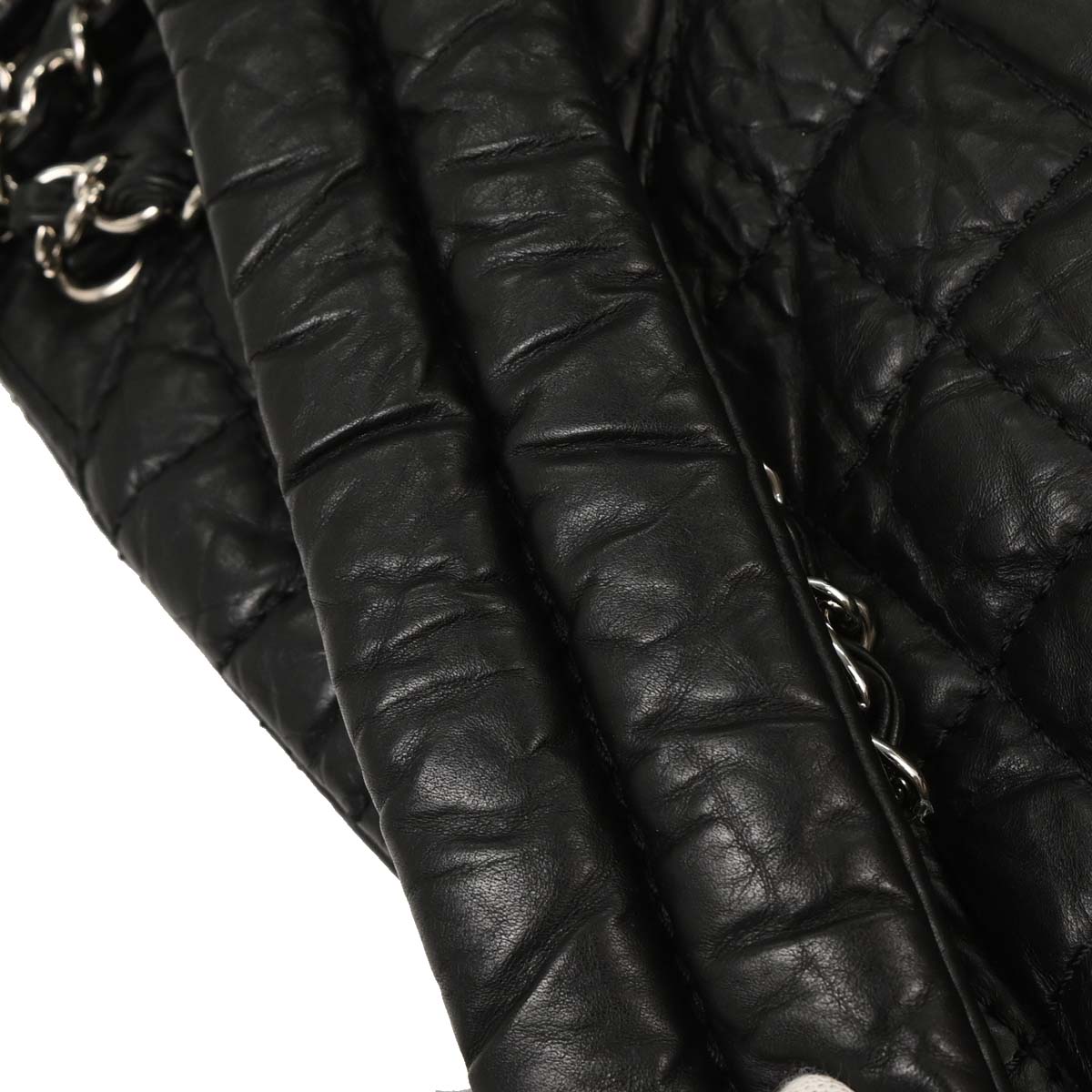 Chanel 2009-2010 Black Calfskin Mademoiselle Lock Shoulder Bag