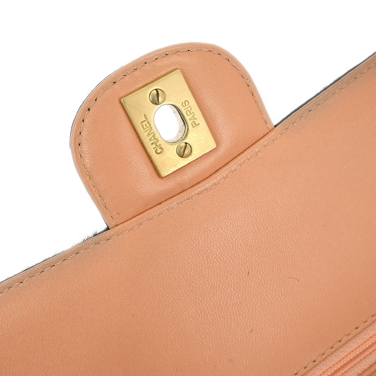 Chanel * 2002-2003 Black Pony Hair Medium Classic Double Flap Shoulder Bag