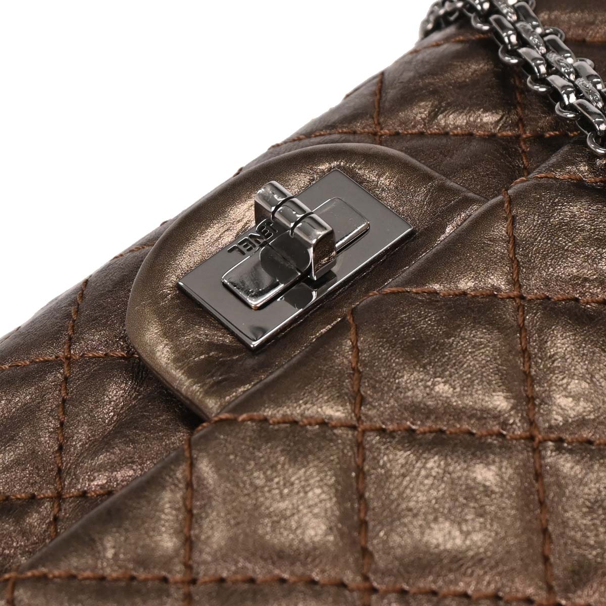 Chanel 2008-2009 Bronze Calfskin 2.55 Classic Double Flap Bag