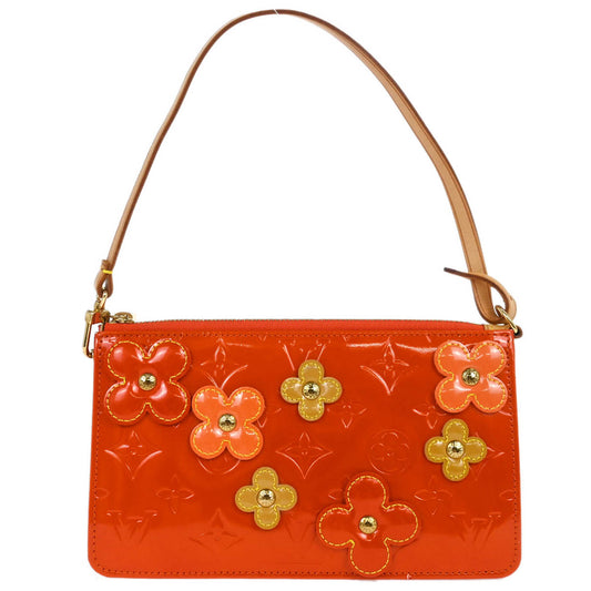 Louis Vuitton Orange Vernis Flower Lexington Handbag M92247
