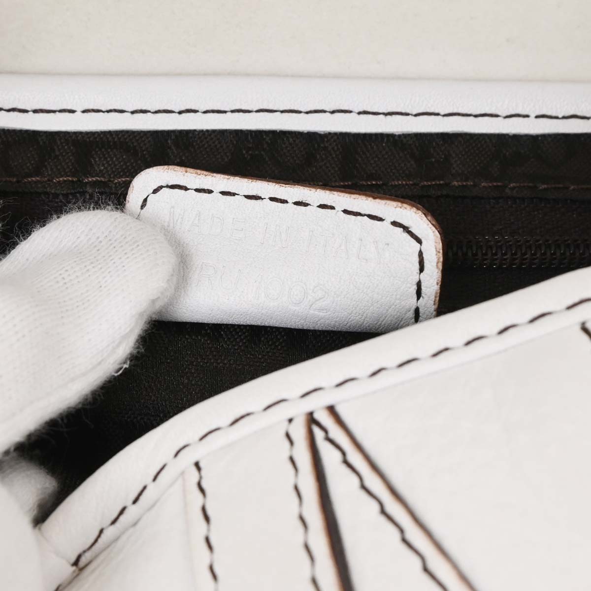 Christian Dior 2002 White Leather Saddle Handbag