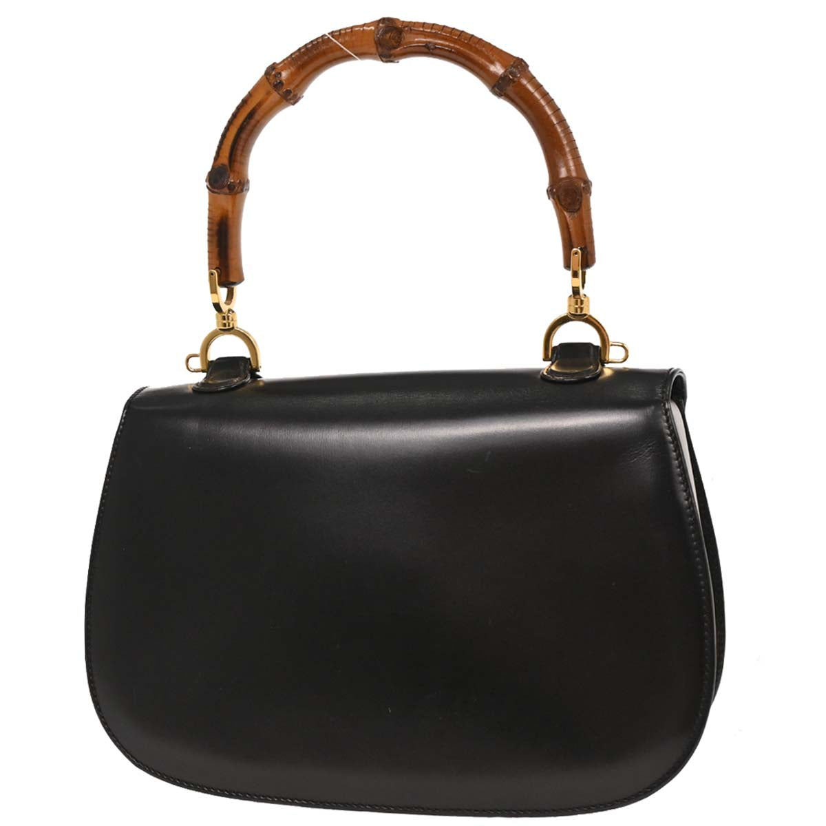 Gucci Black Bamboo Handbag