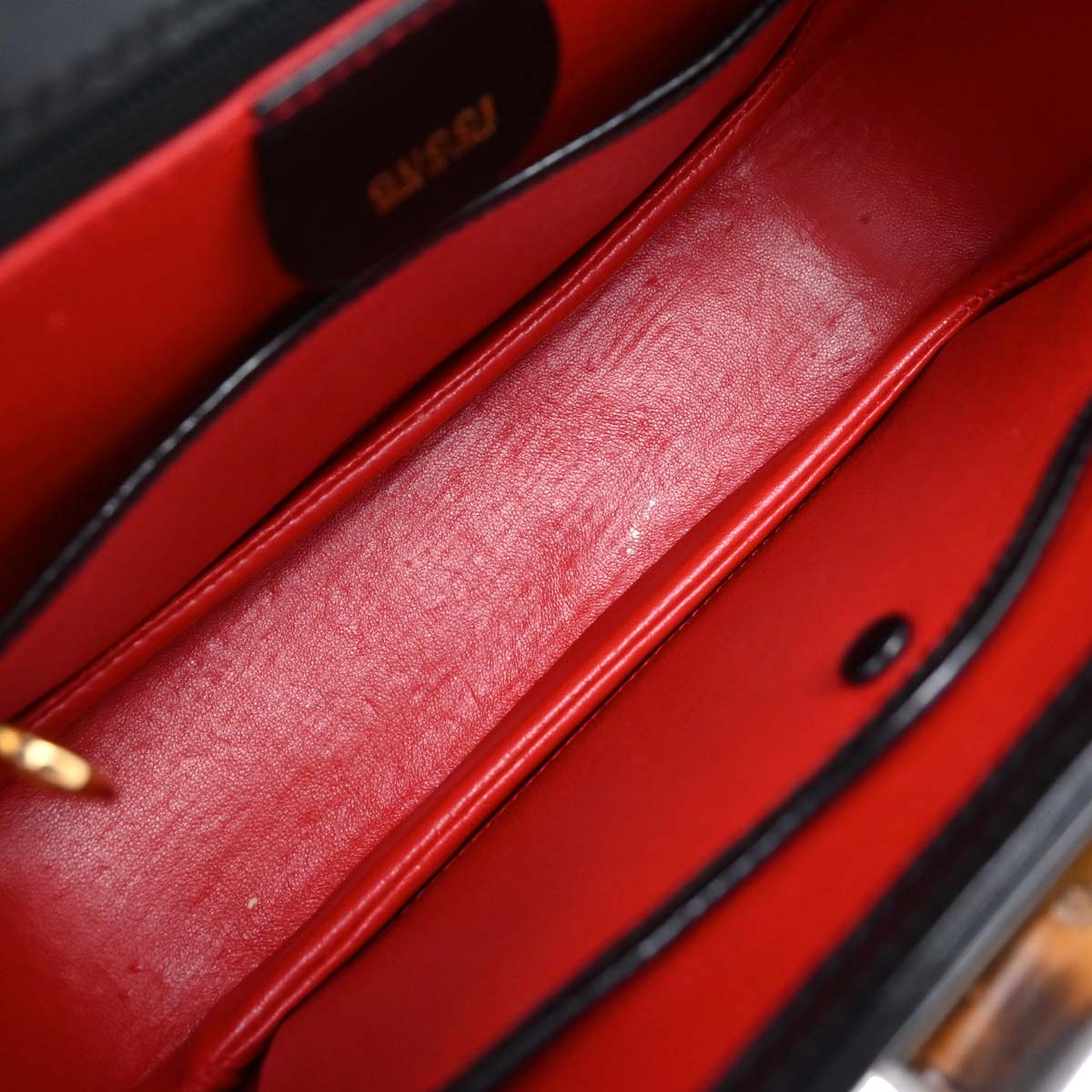 Gucci Black Bamboo Handbag