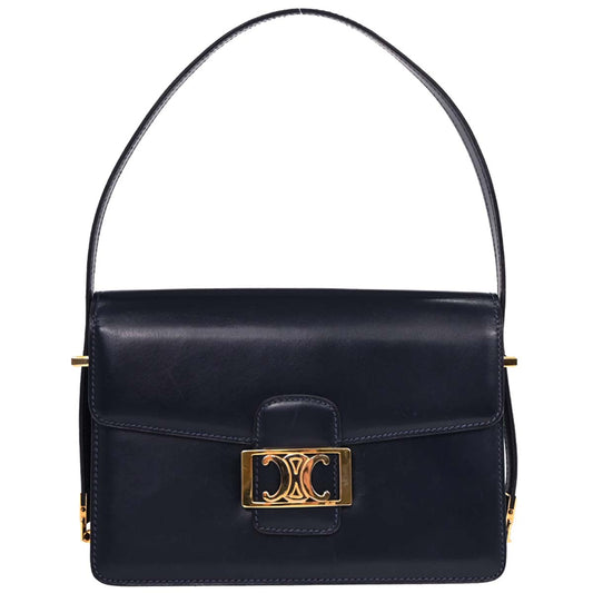 Celine Navy Leather Handbag