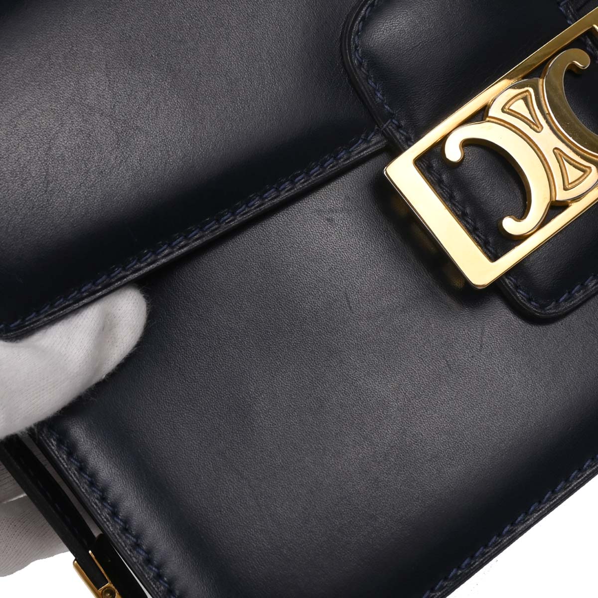 Celine Navy Leather Handbag