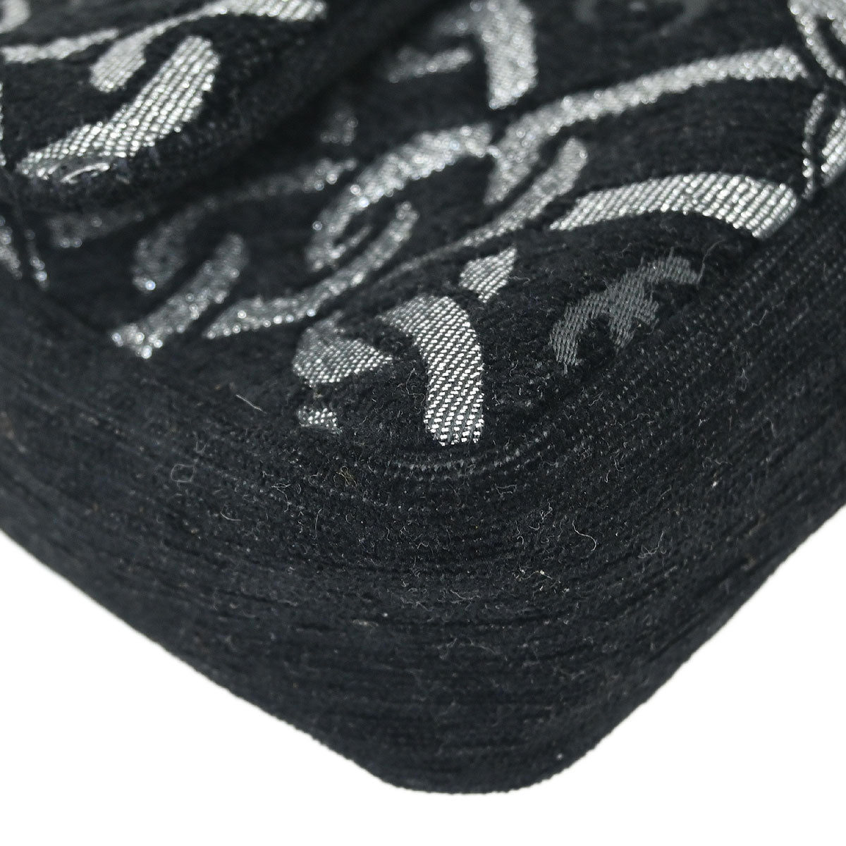 Chanel 2005-2006 Black Canvas Chain Print Handbag