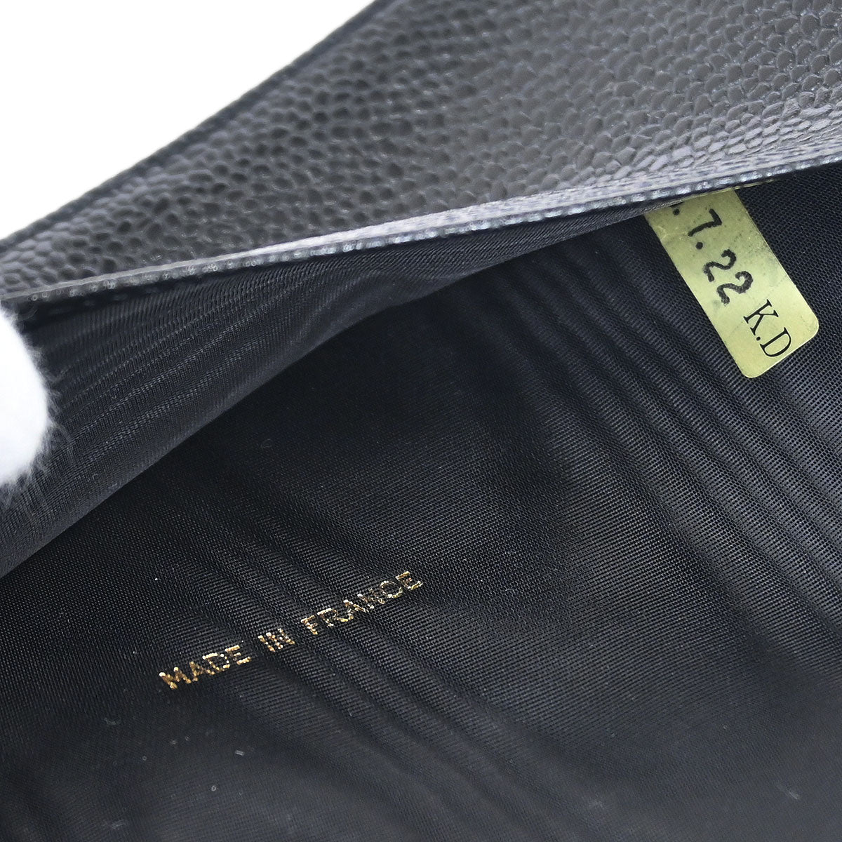 Chanel 1997-1999 Black Caviar Note Book Cover Small Good