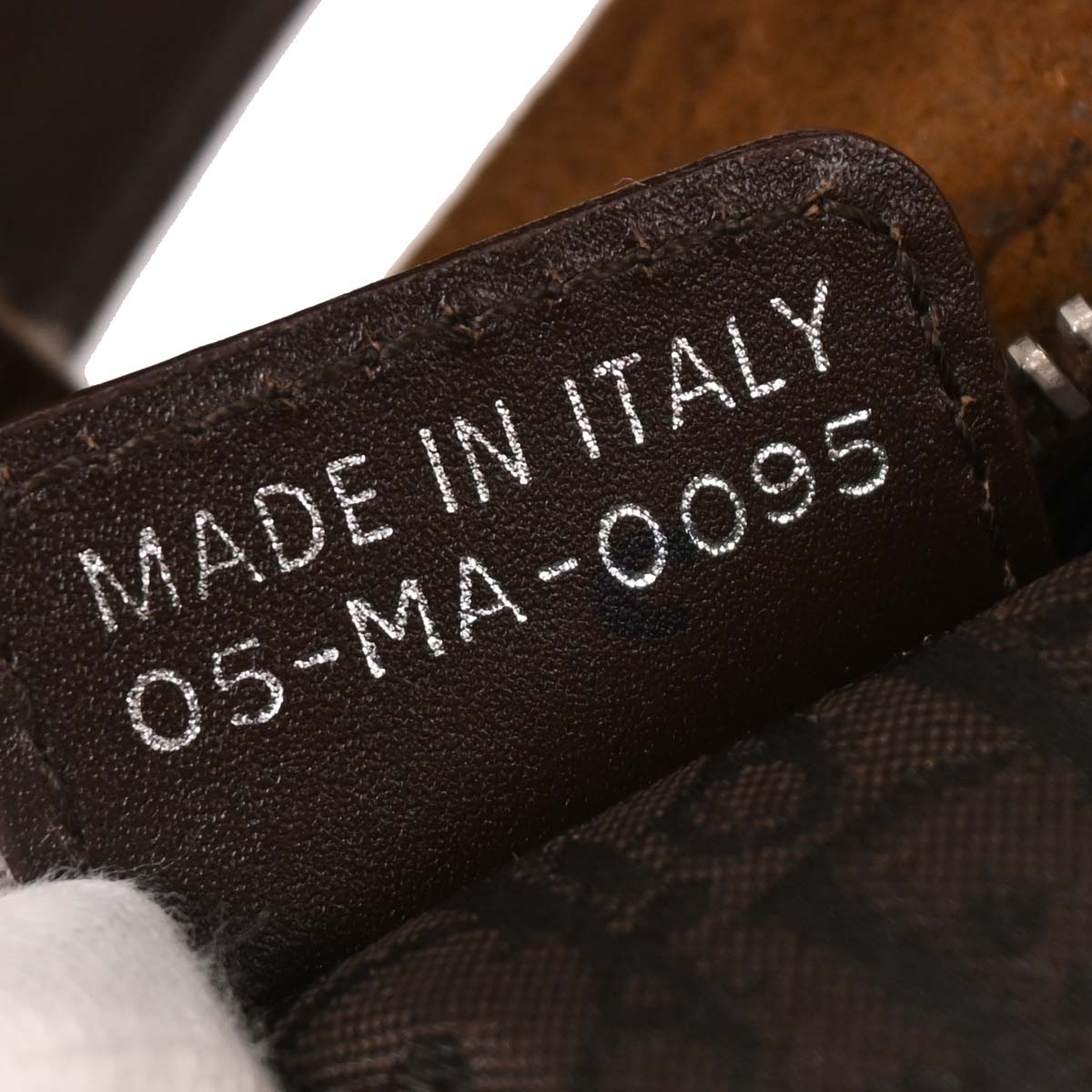 Christian Dior Brown Mouton Flight Shoulder Bag