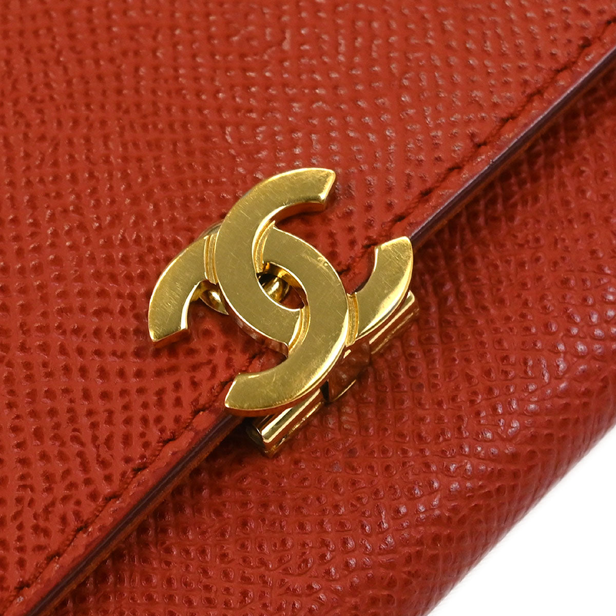 Chanel 1997-1999 Vermilion Red Caviar Wallet Purse