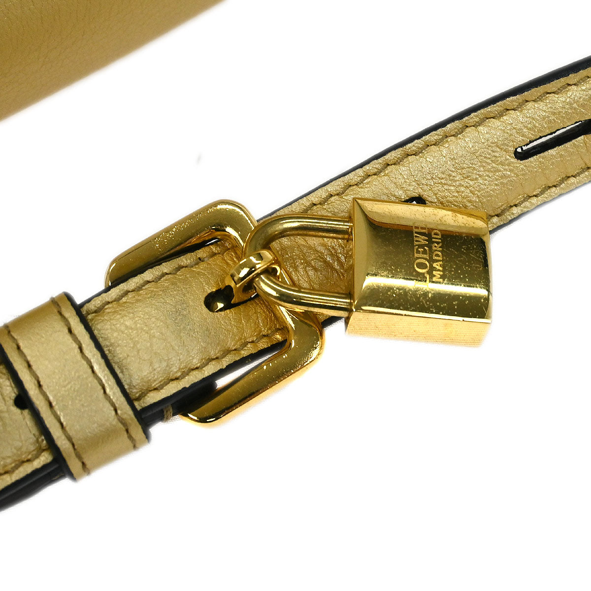 Loewe * Gold Leather Heritage Shoulder Bag