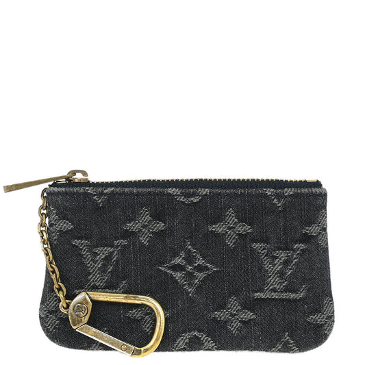 Louis Vuitton Monogram Denim Pochette Cles Coin Wallet M95616
