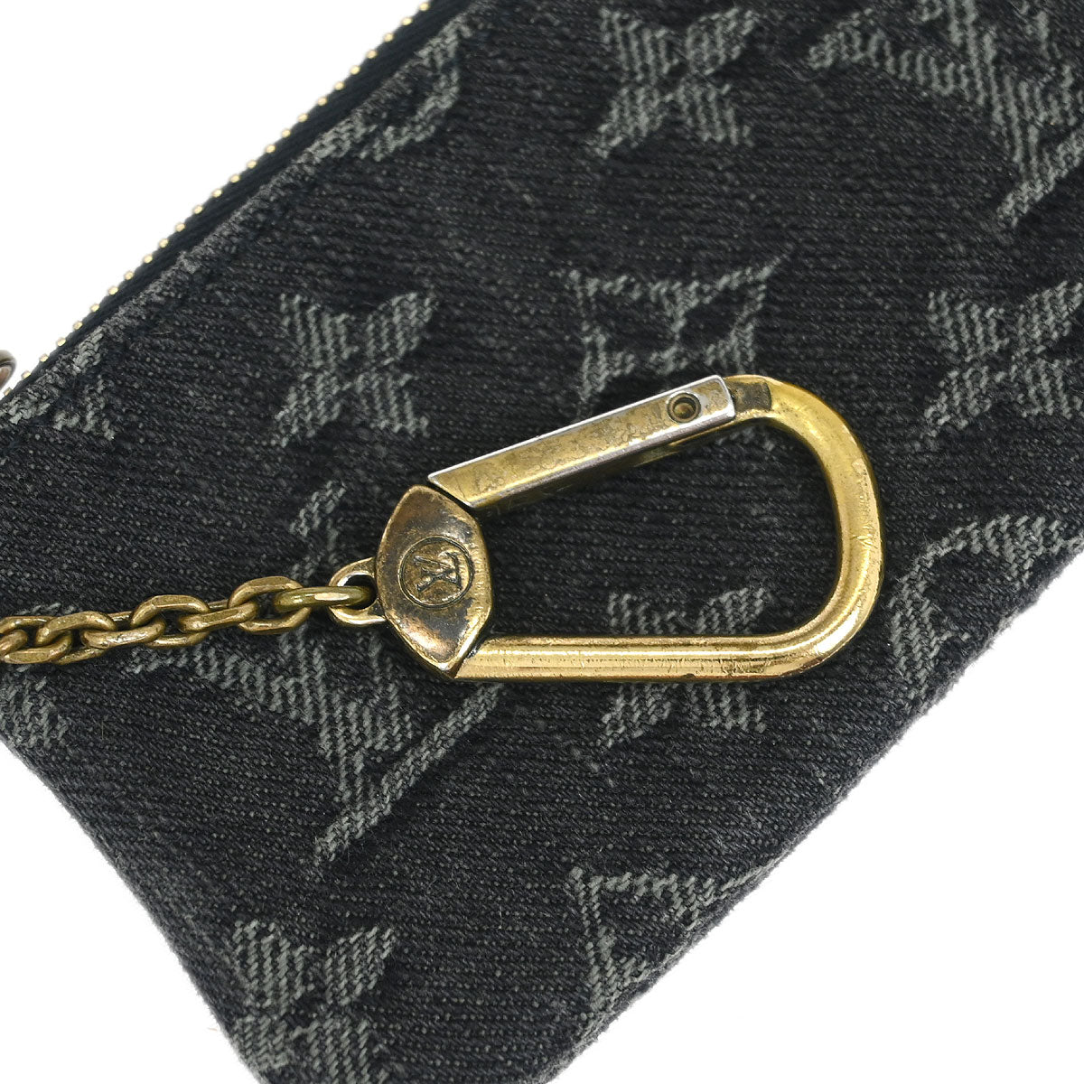 Louis Vuitton Monogram Denim Pochette Cles Coin Wallet M95616