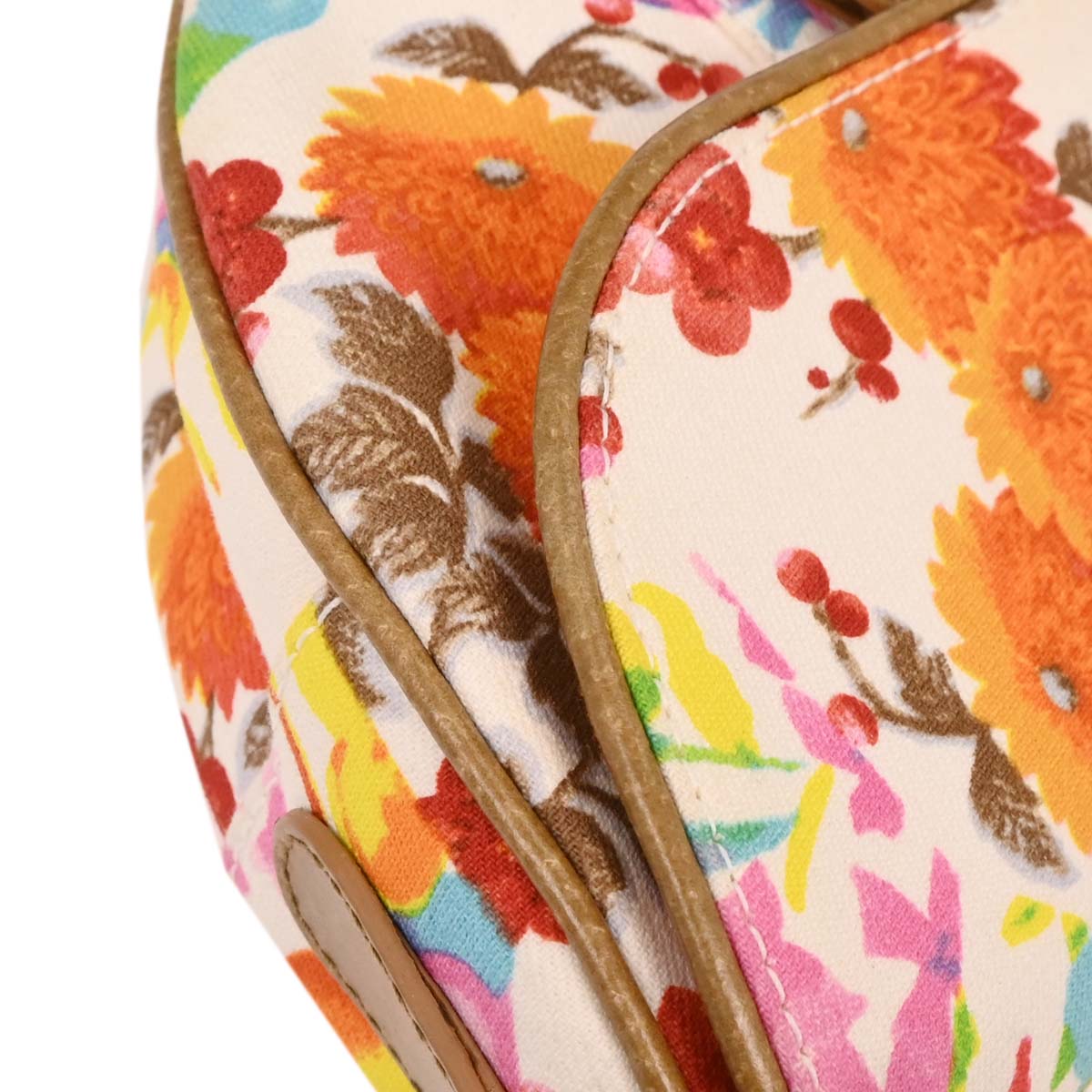 Christian Dior Multicolor Floral Saddle Handbag