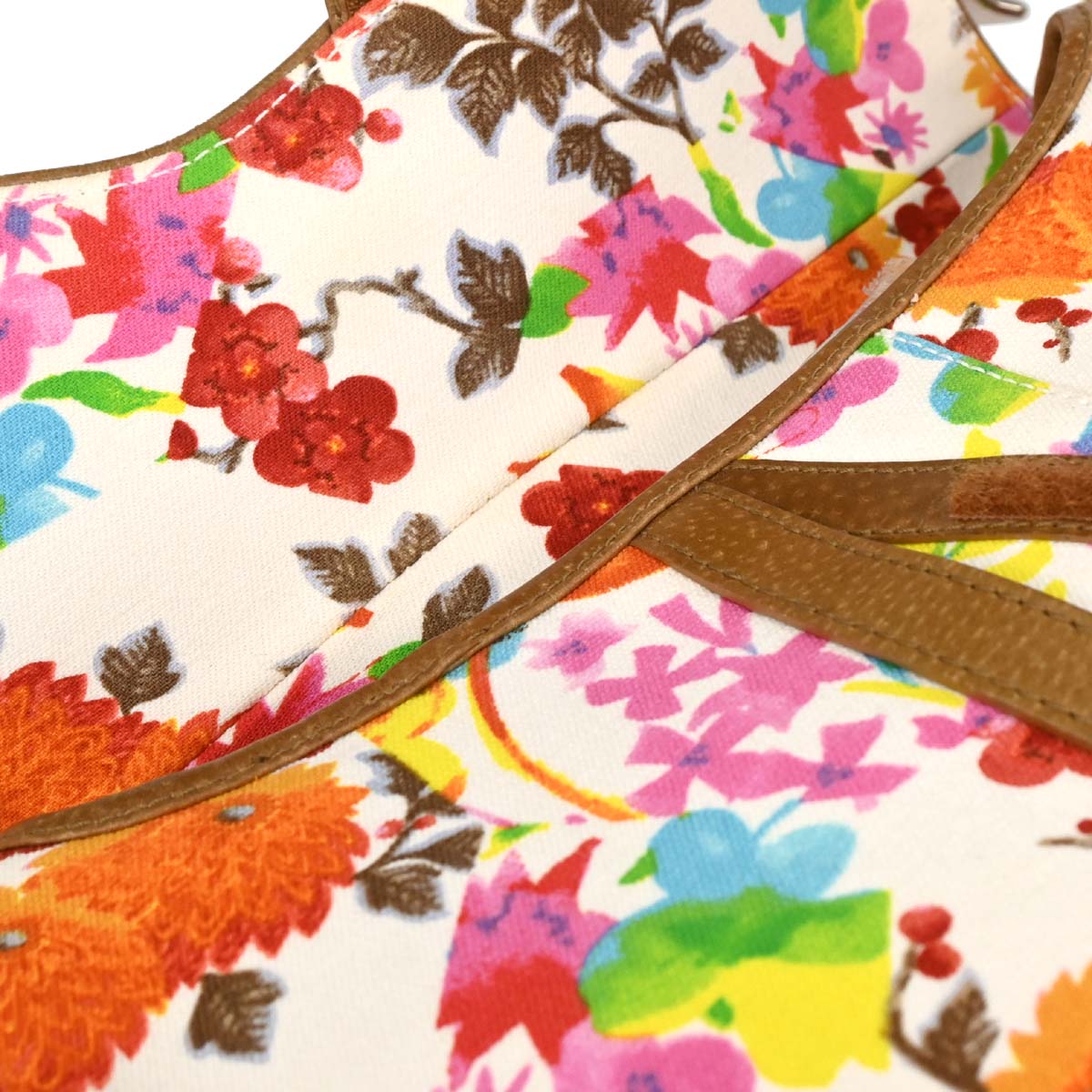 Christian Dior Multicolor Floral Saddle Handbag